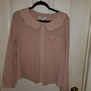 Blush button Up Blouse